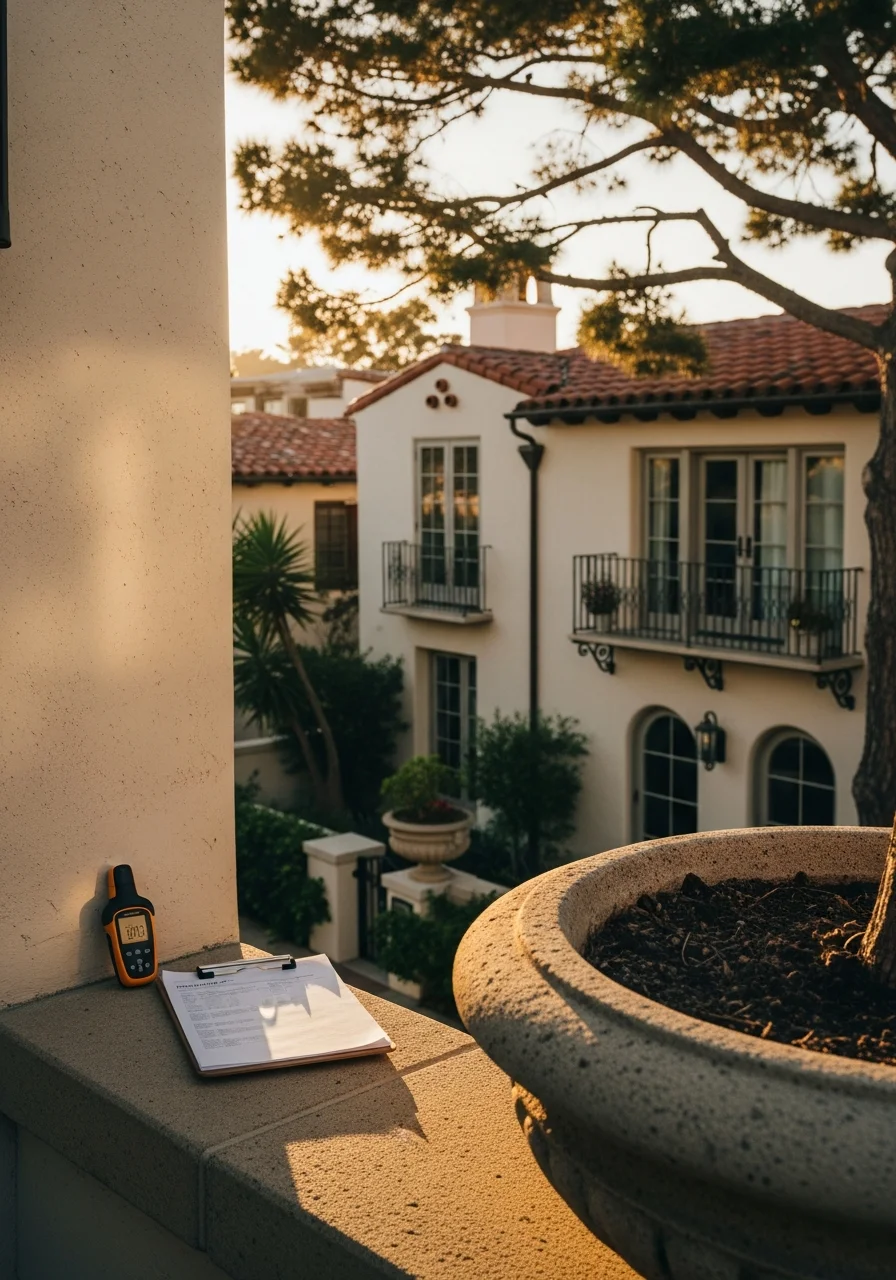 La Jolla village area with upscale residential architecture and scenic coastal backdrop.